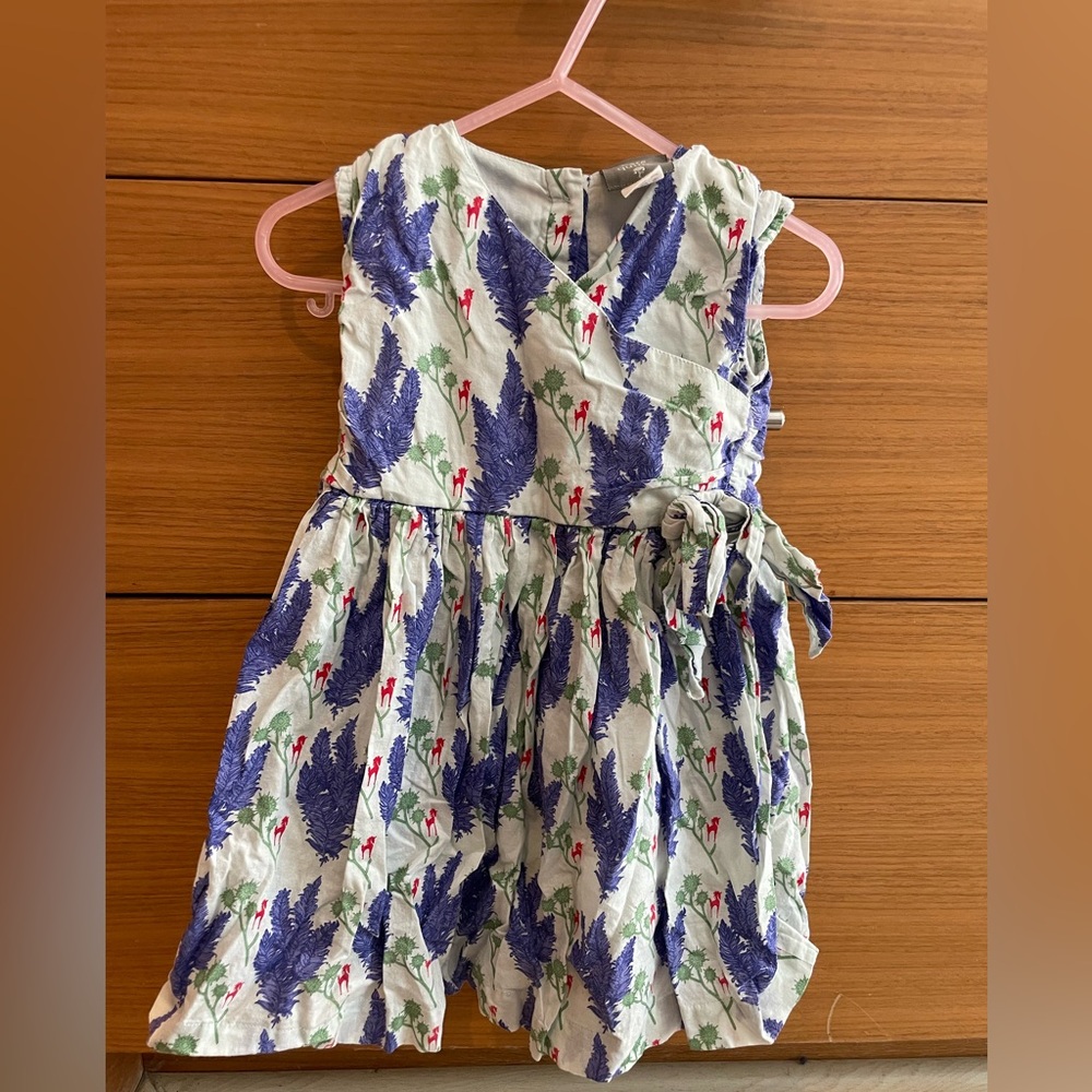 Kate Quinn 2T Organic Cotton Kids Dress in Blue and Green